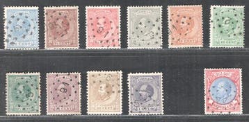 Nederland 1872/1888 - Koning Willem III - 3e emissie -, Gestempeld