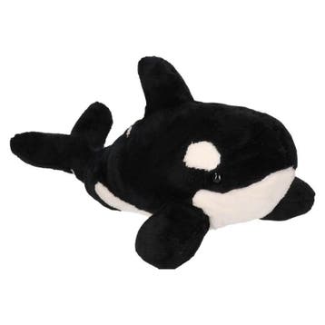 Orka knuffel - pluche - 36 cm - wit/zwart - zeedier, Verzenden, Nieuw