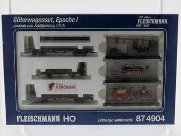 Schaal H0 Fleischmann NEW OLD STOCK COMPLETE SET 87 4904..., Gelijkstroom, Fleischmann, Overige typen, Nieuw