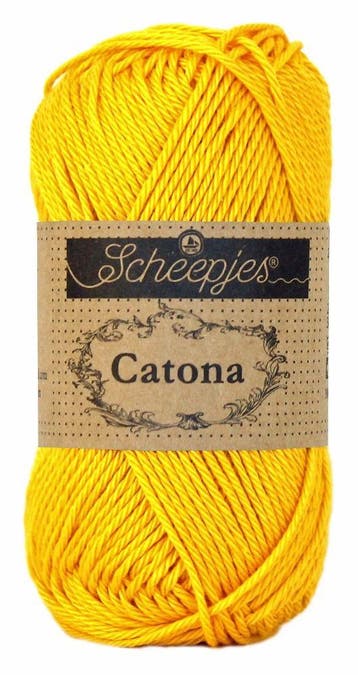 Scheepjes Catona 50 gram - 208 yellow gold - Katoen Garen, Ophalen of Verzenden, Nieuw