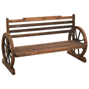 vidaXL Tuinbank 112 cm massief vurenhout, Tuin en Terras, Verzenden, Nieuw, Hout