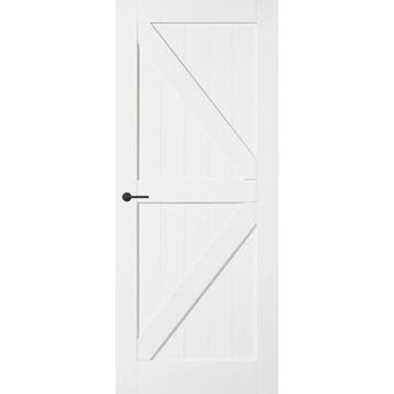 Skantrae Barndeur SKS2511 93x215 (Wit, Stomp, Paneeldeur), Doe-het-zelf en Verbouw, Deuren en Horren, 80 tot 100 cm, 215 cm of meer