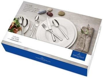 Villeroy & Boch Victor Bestekset - 68 delig - RVS - Zilver, Verzenden, Nieuw