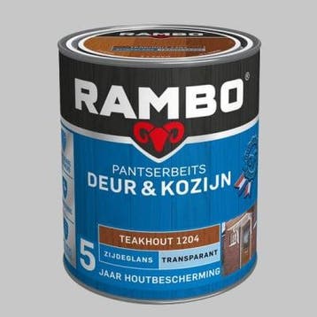 Rambo Pantserbeits Deur&Kozijn Transparant Teakhout 1204 Zij, Verzenden, Nieuw