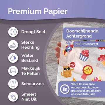 30 Translucent (Semi-Transparant) Stickervellen A4 Printer, Computers en Software, Printers, Ophalen of Verzenden, Nieuw, AgoDeo