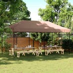 vidaXL Partytent Bruin 292 x 580 x 315 cm Oxford Stof, Tuin en Terras, Partytenten, Verzenden, Nieuw, Partytent