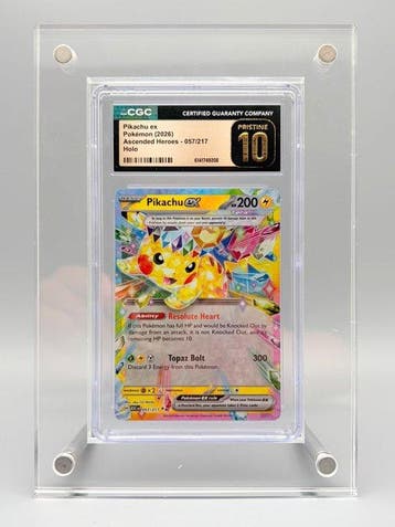 Pokémon Graded card - Pikachu ex - Ascended Heroes - 057/217, Nieuw