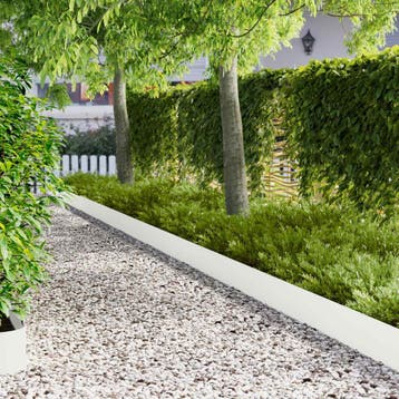 vidaXL Gazonrand 20 st 102 x 15 x 4 cm Staal Wit, Tuin en Terras, Overige Tuin en Terras, Verzenden, Nieuw
