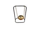 Veiling - Theelichthouder Staal 22X14cm Staal Zwart-Goud, Huis en Inrichting, Nieuw