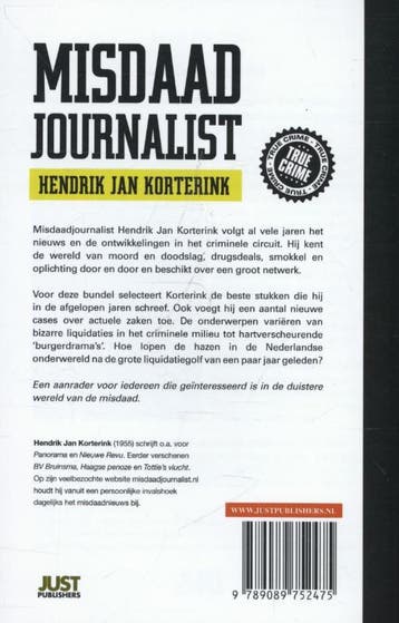 Misdaadjournalist / True crime 9789089752475, Verzenden, Gelezen, Hendrik Jan Korterink