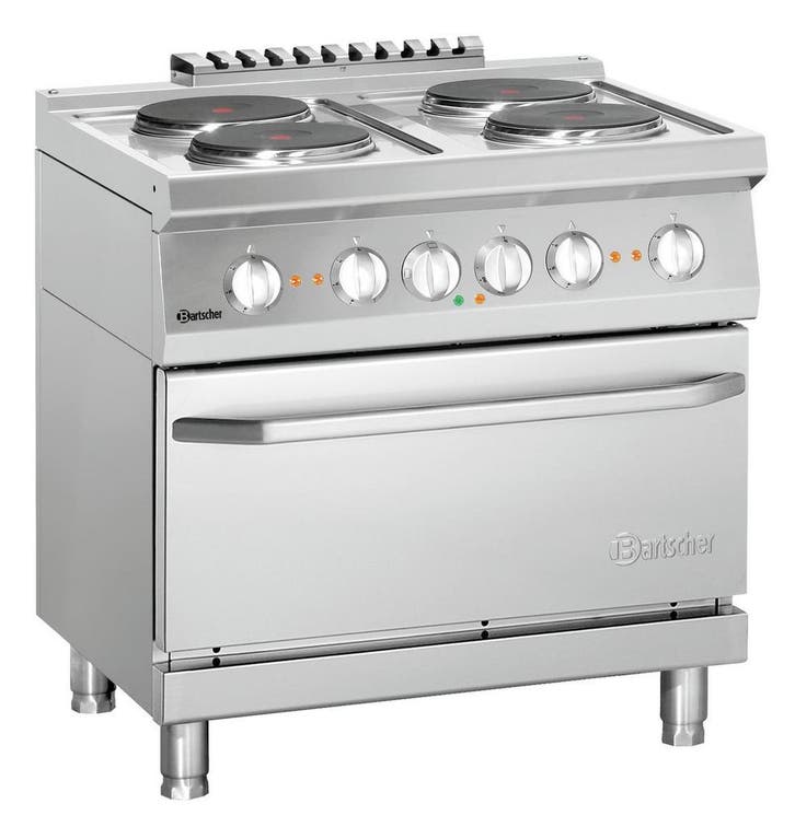Bartscher Elektrisch Fornuis 700 B800 EO | 4 Kookplaten | El, Zakelijke goederen, Horeca | Keukenapparatuur, Nieuw in verpakking