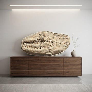 Spectaculaire kaak van de mosasauriër Prognathodon –