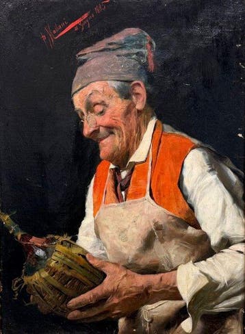 Pompeo Massani (1850-1920) - Il sorriso del buon vino