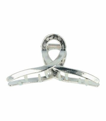 Haarspeld Haarklem 7cm – Wave Vorm – Metaal – Zilver, Nieuw