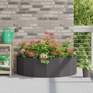 vidaXL Plantenbak Zwart 120 x 60 x 35 cm Staal, Verzenden, Nieuw, Metaal, 60 tot 100 cm