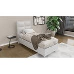 Compleet een persoons Boxspring met Koudschuim HR45 matras, Ophalen of Verzenden, Nieuw, Eenpersoons, Wit