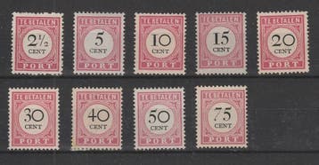 Postzegels Ned. Indië 1892 Port P14-P22 (1280), Postzegels en Munten, Postzegels | Nederlands-Indië en Nieuw-Guinea, Verzenden