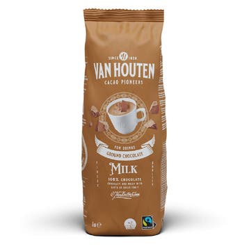 Van Houten Hot Chocolate Melk 1kg, Verzenden, Nieuw
