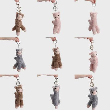 Pluche Alpaca Sleutelhanger - Schattige Knuffel Dierenhanger