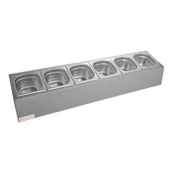 Garneerunit 6x1/6GN | Geschikt voor gebruik met crushed ijs, Verzenden, Nieuw in verpakking