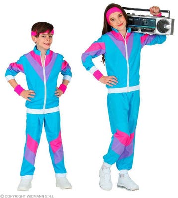 Fout trainingspak kinderen Blauw - 128, Verzenden, Nieuw