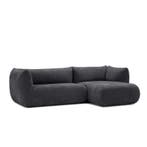 Loungebank Veendam - loungebanken - Antraciet, Nieuw, 125 tot 150 cm, Stof, 250 tot 300 cm