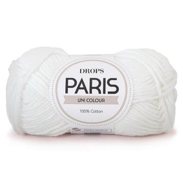 DROPS Paris Uni Colour - 16 wit - Katoen Garen, Ophalen of Verzenden, Nieuw