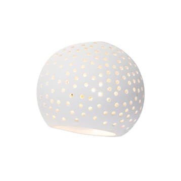 Moderne wandlamp wit gips bol met lichteffect - Blur, Huis en Inrichting, Verzenden, Nieuw, Retro