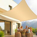 Schaduwdoek - Zonnezeil - Rechthoekig - 5x7 m - Zand - KESSE, Verzenden, Zo goed als nieuw