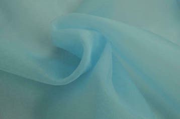 Organza stof - Lichtblauw - Per 15 of 50 meter, Overige materialen, Blauw, 120 cm of meer, Ophalen of Verzenden
