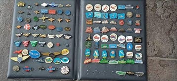 Verzameling van 115 speldjes uit de jaren 1960-1980 van