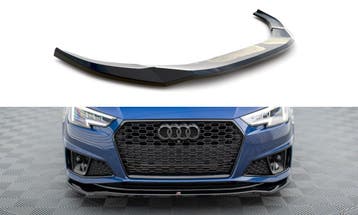Voorspoiler V.2 Audi A4 Competition B9 FL Maxton Glans Zwart, Ophalen of Verzenden, Nieuw