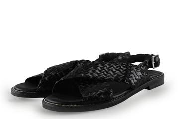 Oh My Sandals Sandalen in maat 38 Zwart, Kleding | Dames, Schoenen, Verzenden, Zwart, Sandalen of Muiltjes, Zo goed als nieuw
