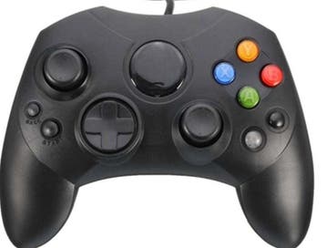 Xbox Classic S Controller Zwart (Third Party), Spelcomputers en Games, Spelcomputers | Xbox Original, Ophalen of Verzenden, Zo goed als nieuw