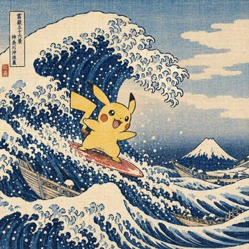 MEDSAN - Pikachu Surfing the Great Wave () - UNIQUE