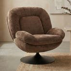 *WOONWINKEL* Draaibare Fauteuil Modern Bruin, Verzenden, Nieuw, Stof