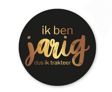 10x Sticker Ik Ben JARIG dus ik trakteer (Stickers), Ophalen of Verzenden, Nieuw, Meerdere stickers