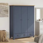 vidaXL Kledingkast Hill 3 deuren 127x50x170 cm grenenhout, Huis en Inrichting, Kasten | Kledingkasten, Verzenden, Nieuw