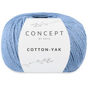 Katia Concept Cotton-Yak - 124 blauw - Katoen / Jakwol Gar, Ophalen of Verzenden, Nieuw