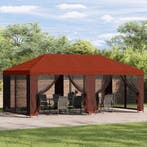 vidaXL Tuinprieel 6 x 3 m Terracotta Polyester en staal 190, Verzenden, Nieuw