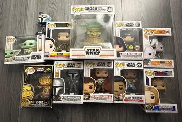 Funko - Funko Pop Grogu; The Mandalorian; Luke Skywalker;