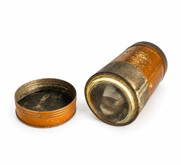 Microscoop - de poche , voyage / Ancienne loupe à double
