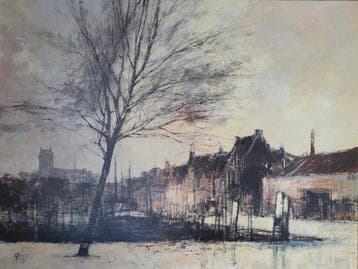 Francois Franc (1926-1989) - Dordrecht en Hiver, Hollande