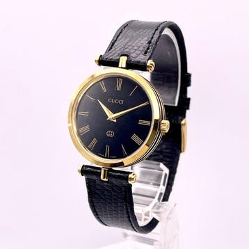 Gucci - Vintage Gucci/BLACK Sherry Line - Zonder, Sieraden, Tassen en Uiterlijk, Horloges | Heren, Nieuw