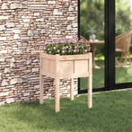vidaXL Tuin Bloempot Natuur 50 x 50 x 70 cm Massief, Verzenden, Minder dan 60 cm, Nieuw, 60 cm of meer