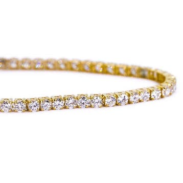 Zonder minimumprijs - Tennis armband - 14 karaat Geel goud -, Sieraden, Tassen en Uiterlijk, Antieke sieraden