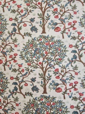 600x140 cm! Stof William Morris - exclusieve stof Kelmscott
