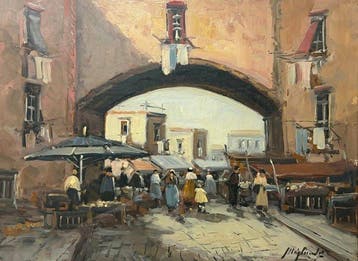Antonio Migliardi (1913-1985) - Neapolitan market