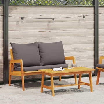 vidaXL 2 st Bistroset Massief Acaciahout Olie naturel, Tuin en Terras, Verzenden, Nieuw, 2 zitplaatsen