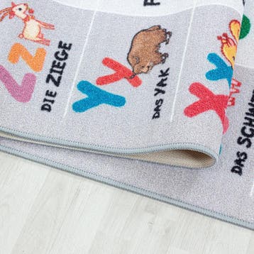 Kindervloerkleed | Play | Alfabet | Grijs | 160x230 cm, Huis en Inrichting, Verzenden, Nieuw